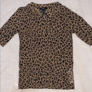 Forever 21 Mesh Cheetah Shirt